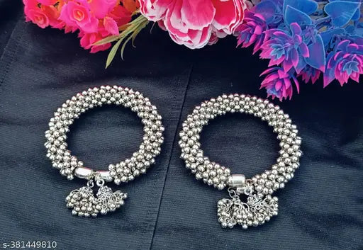 Silver Sterling Silver bangle set (Pack of 2)