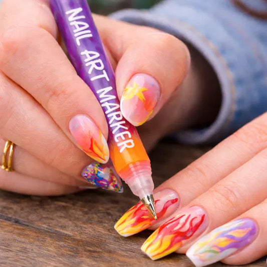 Colorful Nail Art Markers: 12 unique vibrant shades