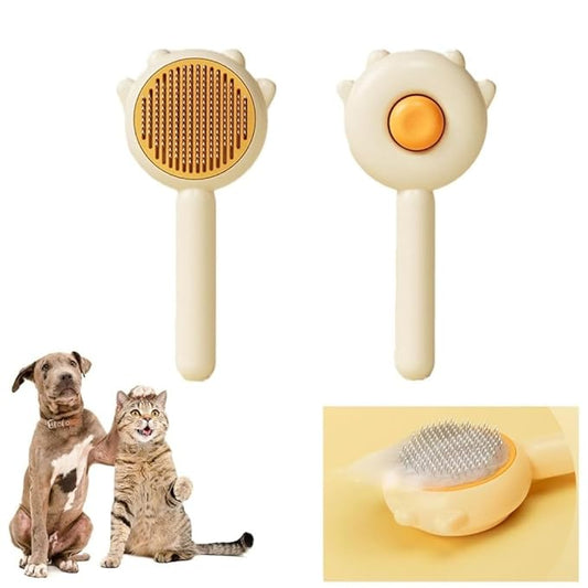Pet hair brush for grooming- Cats & Dogs, idle for short or long haired