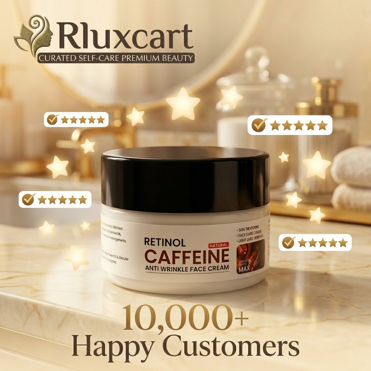 Retinol Caffeine Anti-Wrinkle Face Cream - All in One Cream